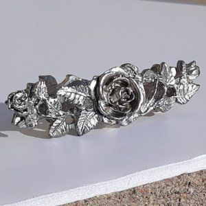 Metzke 1987 Victorian Roses Pewter Napkin Holders 5pc